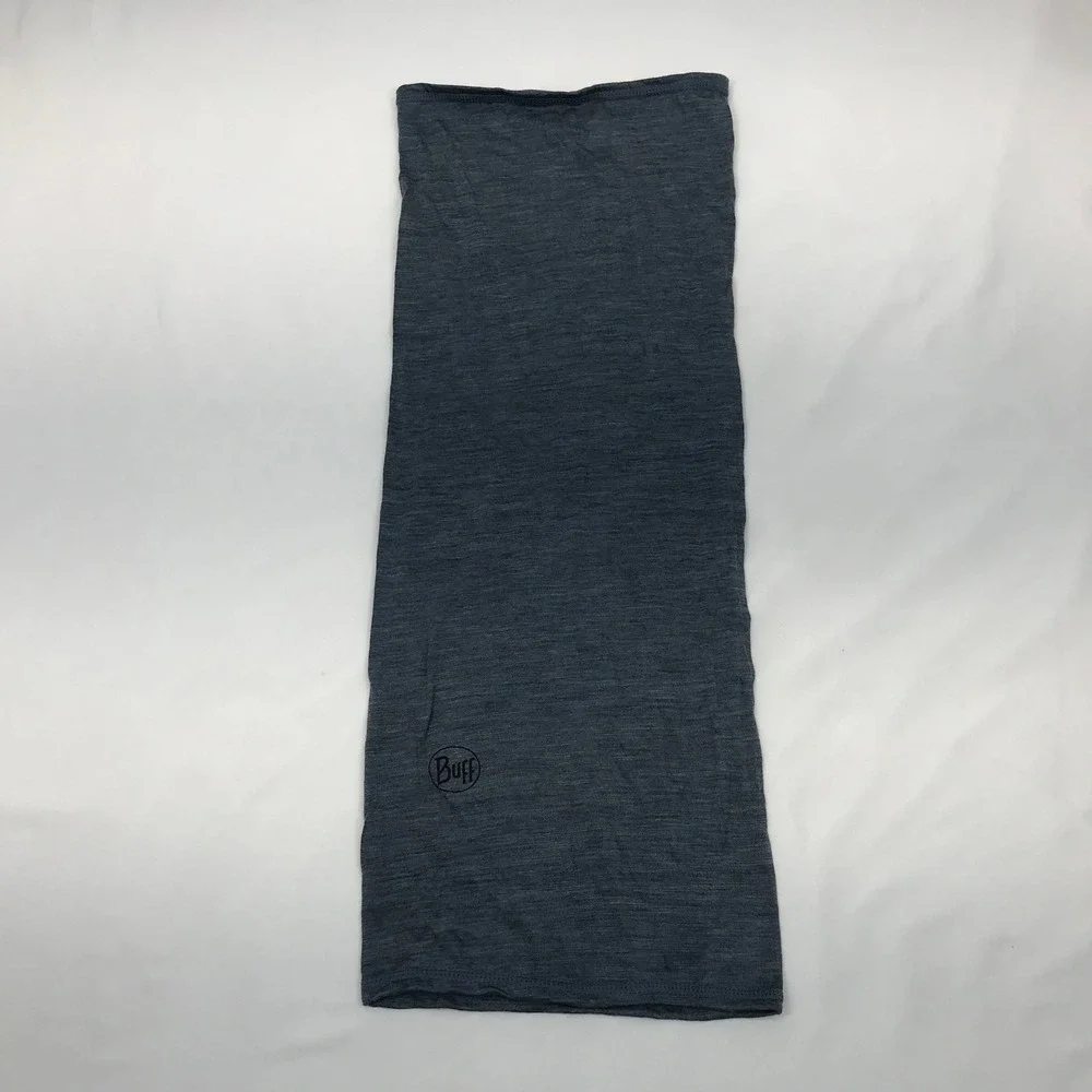 Buff Lightweight Neck Gaiter Heathered Charcoal Blue Performance Knit Spain
